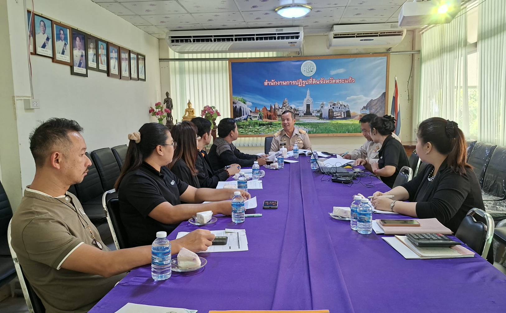 title - ผู้ตรวจราชการ ส.ป.ก. ร่วมการประชุมสื่อสารการดำเนินงานโครงการพัชรสุธาคชานุรักษ์ ประจำปี 2569 และประชุมตรวจราชการและติดตามความก้าวหน้าผลการดำเนินงานตามแผนการตรวจราชการของผู้ตรวจราชการสำนักงานการปฏิรูปที่ดินเพื่อเกษตรกรรม ประจำปีงบประมาณ พ.ศ. 2569 รอบที่ 1 เขตตรวจราชการที่ 9 จังหวัดสระแก้ว